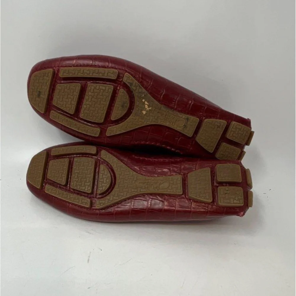 Cole Haan Red Leather Driving shoes Leather Size 8 - Picture 4 of 7